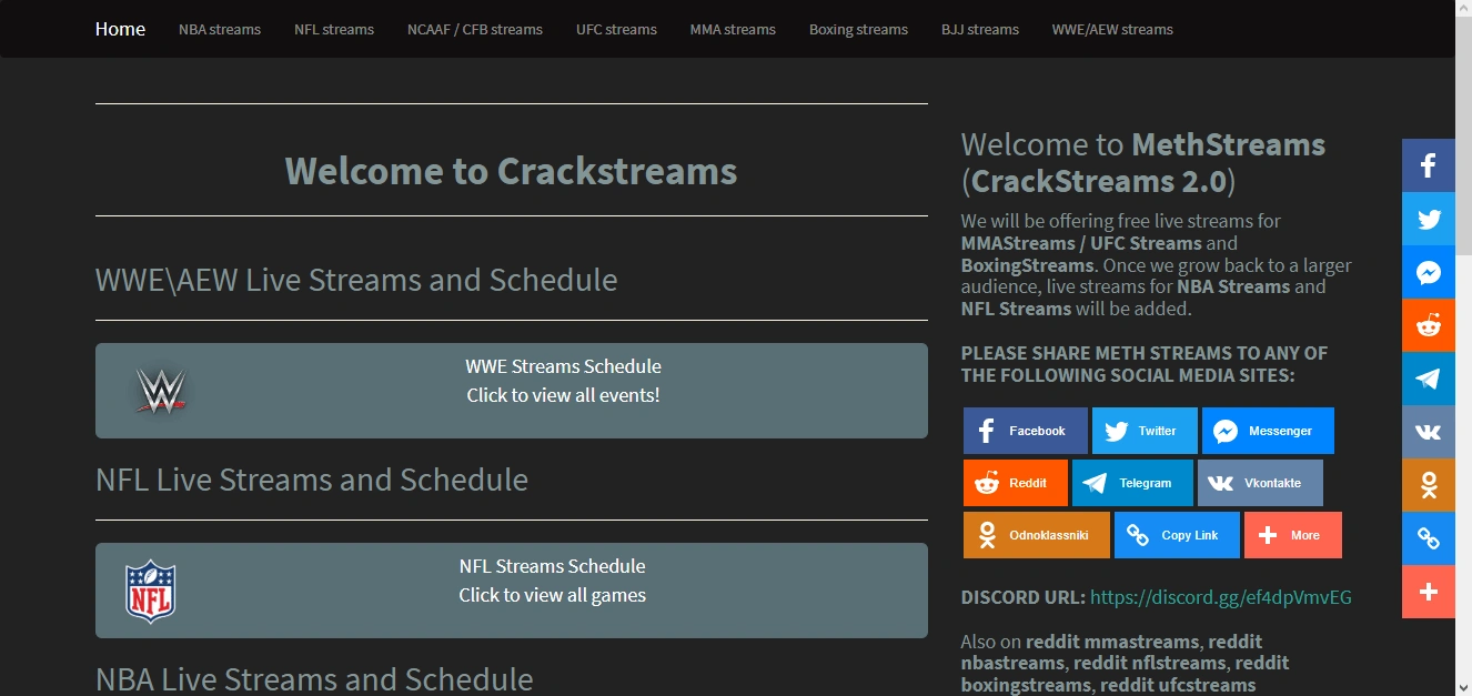 MethStreams Crackstreams
